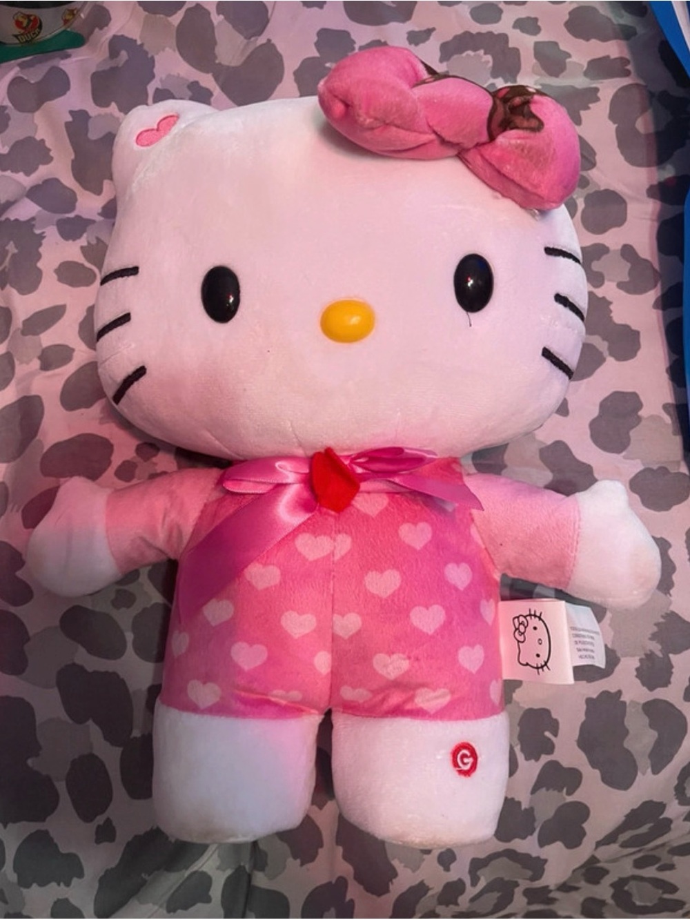 Sanrio Hello Kitty Pink Heart Plush with Yellow Nose